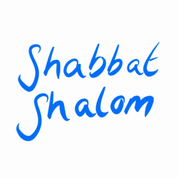Colorful Text Happy Sabbath GIF