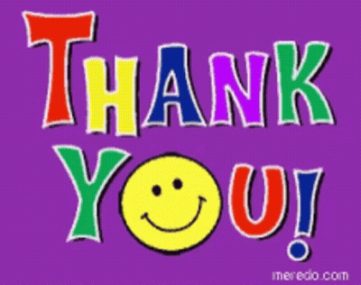 Colorful Thank You Card With Smiley Face GIF