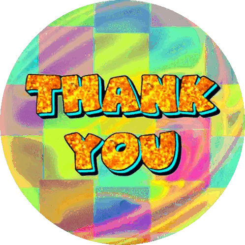 Colorful Thank You Circle Sticker