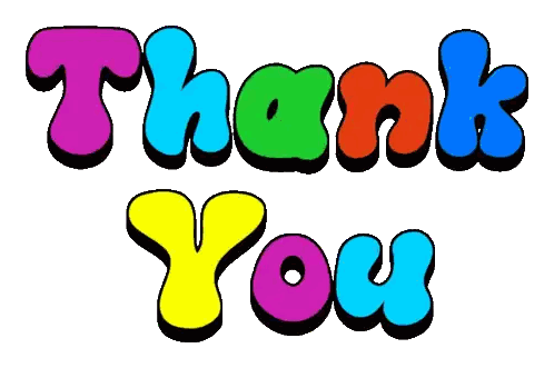Colorful Thank You Sign Sticker