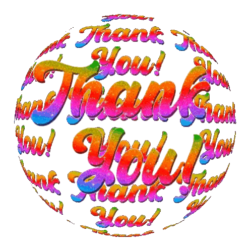 Colorful Thank You Sphere Sticker