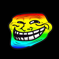 Colorful Trollface Sticker GIF
