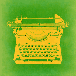 Colorful Typewriter Logo  GIF