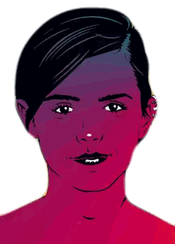 Colorful Woman Smiling Sticker