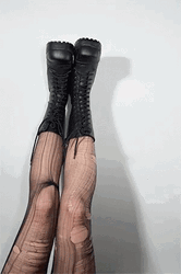 Combat Boots Stockings GIF
