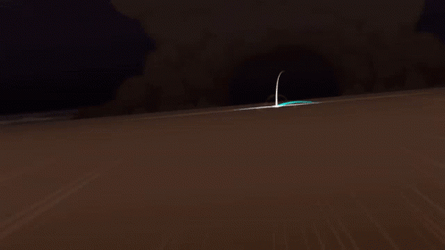 Combat Gods Run Towards Each Other GIF