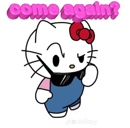 Come Again Angry Hello Kitty GIF