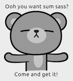 Come And Take It Sassy Bear GIF