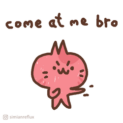 Come At Me Bro Grumpy Cartoon Cat GIF