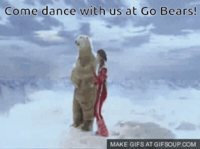 Come Dance With Us At Go Bears Woman Hugging Bear GIF