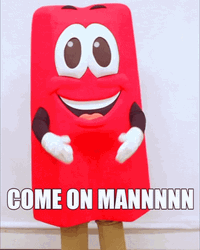 Come On Man Happy Mascot GIF