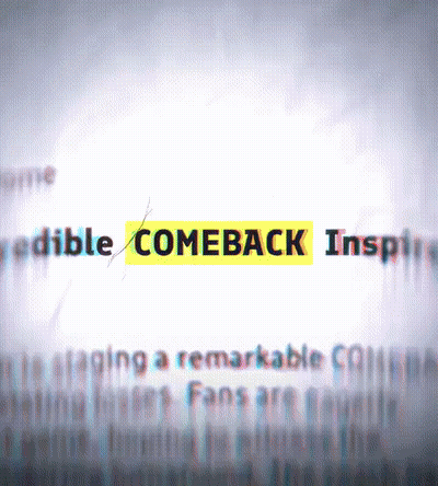 Comeback Highlighted In Blurry Image GIF