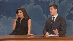 Comedian Cecily Strong Spit Take GIF