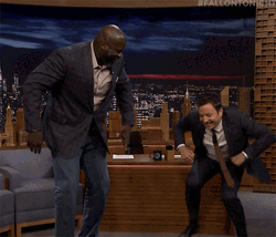 Comedian Jimmy Fallon Chicken Dance In Show GIF