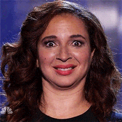 Comedian Maya Rudolph Eyebrows Up  GIF