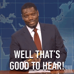 Comedian Michael Che Well That's Good To Hear GIF