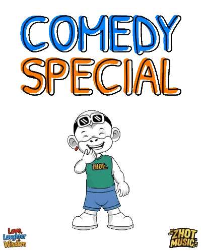 Comedy Special Poster With Cartoon Character Sticker