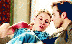 Comfort Hugs Chris Wood And Melissa Benoist GIF