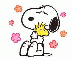 Comfort Hugs Of Snoopy And Woodstock GIF