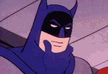 Comic Batman Mmmm Rub Chin Curious GIF