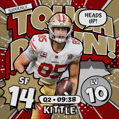 Comic Book Football Player Kitle GIF