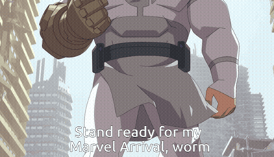 Comic Character Saying Stand Ready For My Marvel Arrival GIF