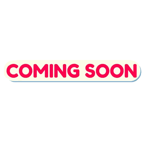 Coming Soon Sign In Red Letters Sticker