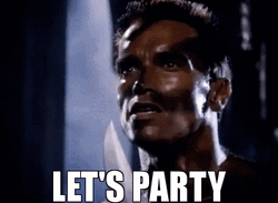 Commando Arnold Schwarzenegger Let's Party GIF