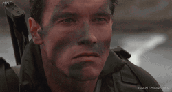 Commando Arnold Schwarzenegger Spying On Telescope GIF
