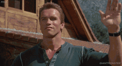 Commando Arnold Schwarzenegger Waving Loop GIF