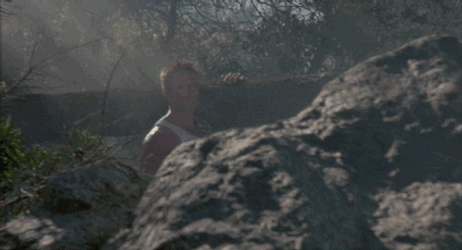 Commando Carrying Log Arnold Schwarzenegger GIF