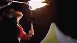 Community Fire Gas On Mouth GIF