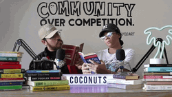 Community Over Competition Fire GIF