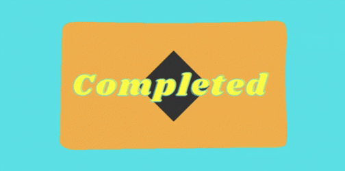 Completed Colorful Text Animation GIF