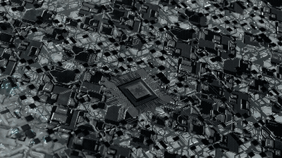 Computer Circuit Board With Square GIF