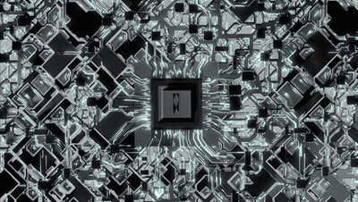 Computer Circuit Board With Square GIF