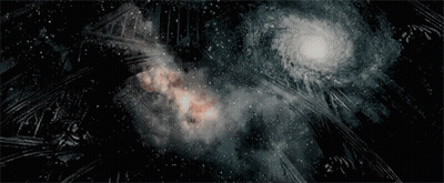 Computer Generated Galaxy With Black Background GIF