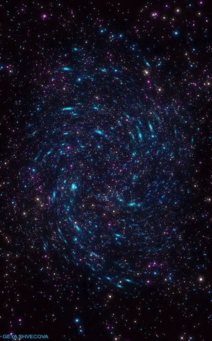 Computer Generated Galaxy With Name Geya Sivecova GIF
