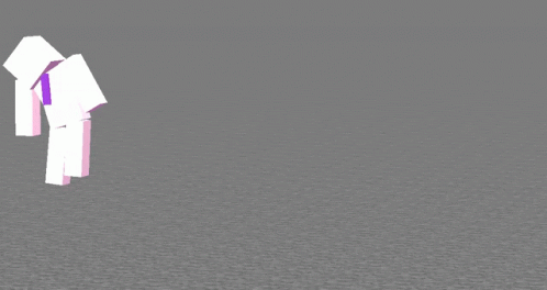 Computer Generated Person With Purple Head GIF