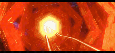 Computer Generated Tunnel With Light GIF