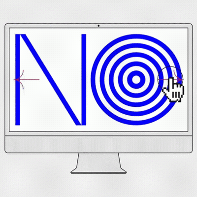 Computer Monitor Blue Screen Hand Pointing At 1117 GIF