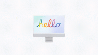Computer Monitor Saying Hello GIF