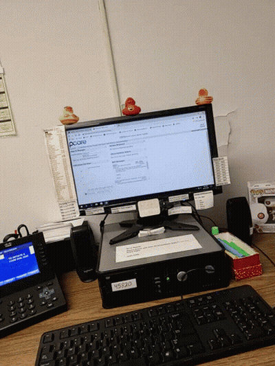 Computer Monitor With USC Sticker GIF