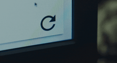 Computer Screen Circle With Arrow Pointing To Center GIF