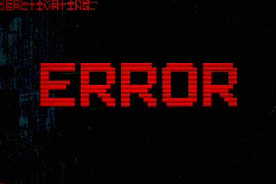 Computer Screen Displaying Error Message GIF