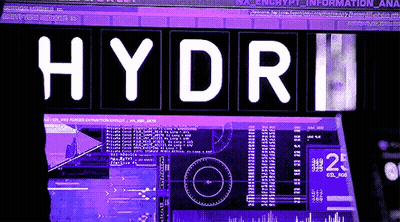 Computer Screen Displaying Hydri On Purple Background GIF