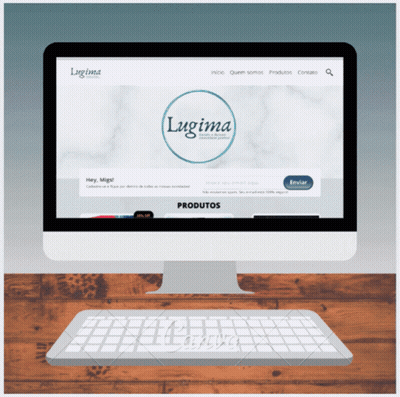 Computer Screen Lugima Login Page GIF