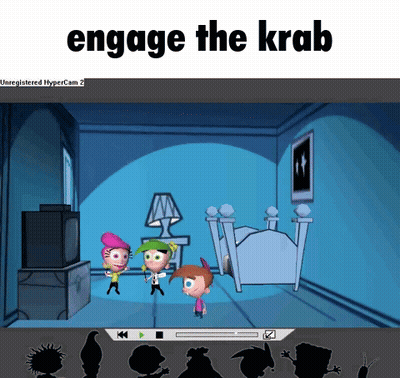 Computer Screen Saying Engage The Krab GIF