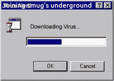 Computer Screen Saying Joining A Mug's Underground GIF