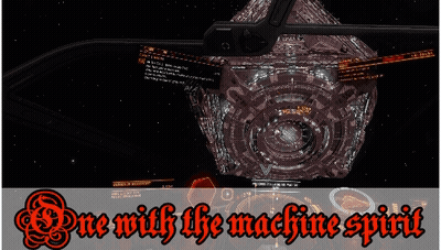 Computer Screen Saying One With The Machine Spirit GIF